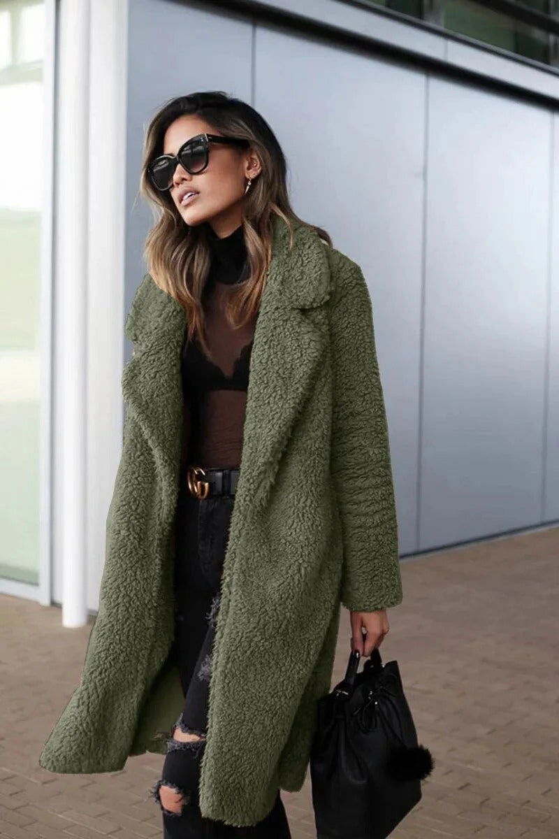 Teddy Coat for Women - Oversized Collar - Image 2