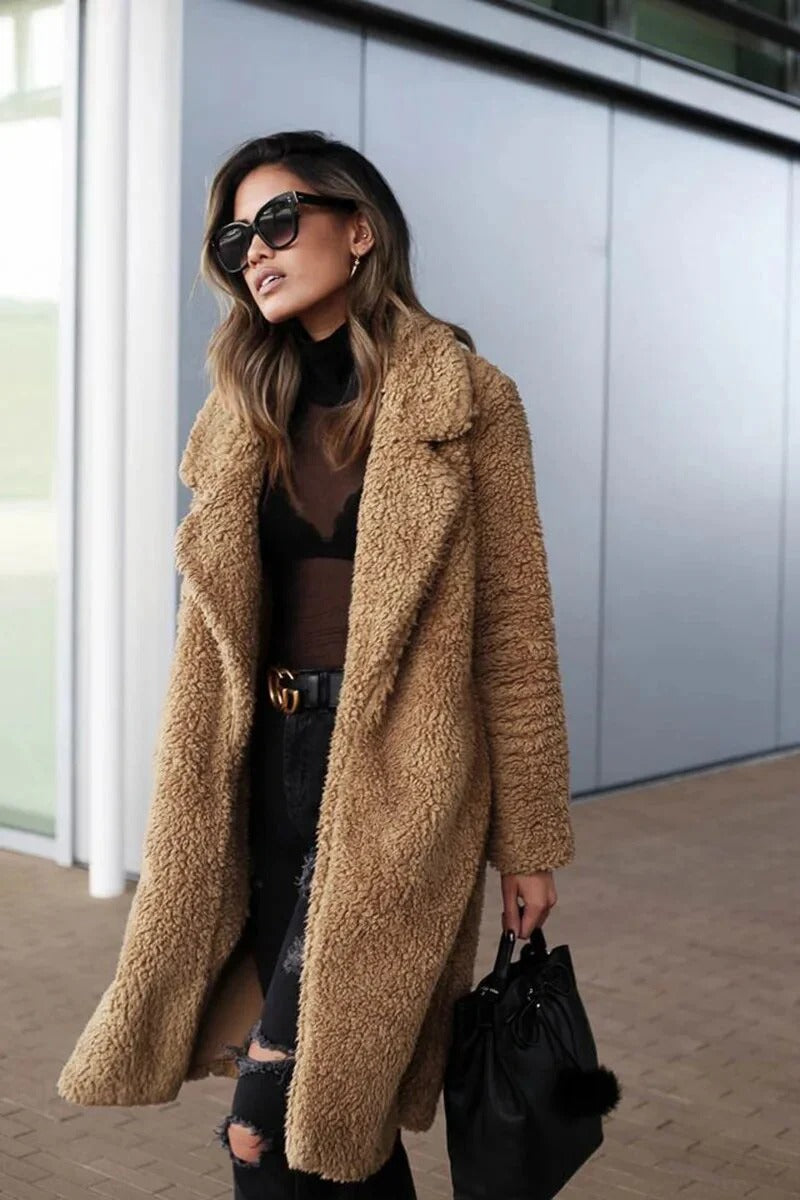 Teddy Coat for Women - Oversized Collar - Image 4