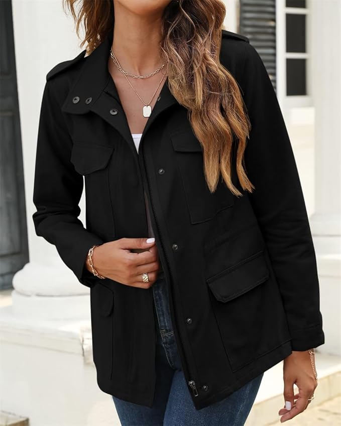 Utility Jacket for Women - Button-Down - Image 2