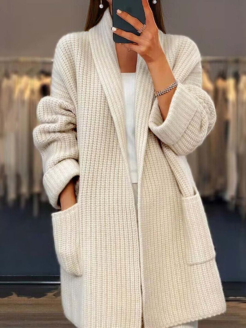 Knit Open Front Coat for Women - Relaxed - Image 1