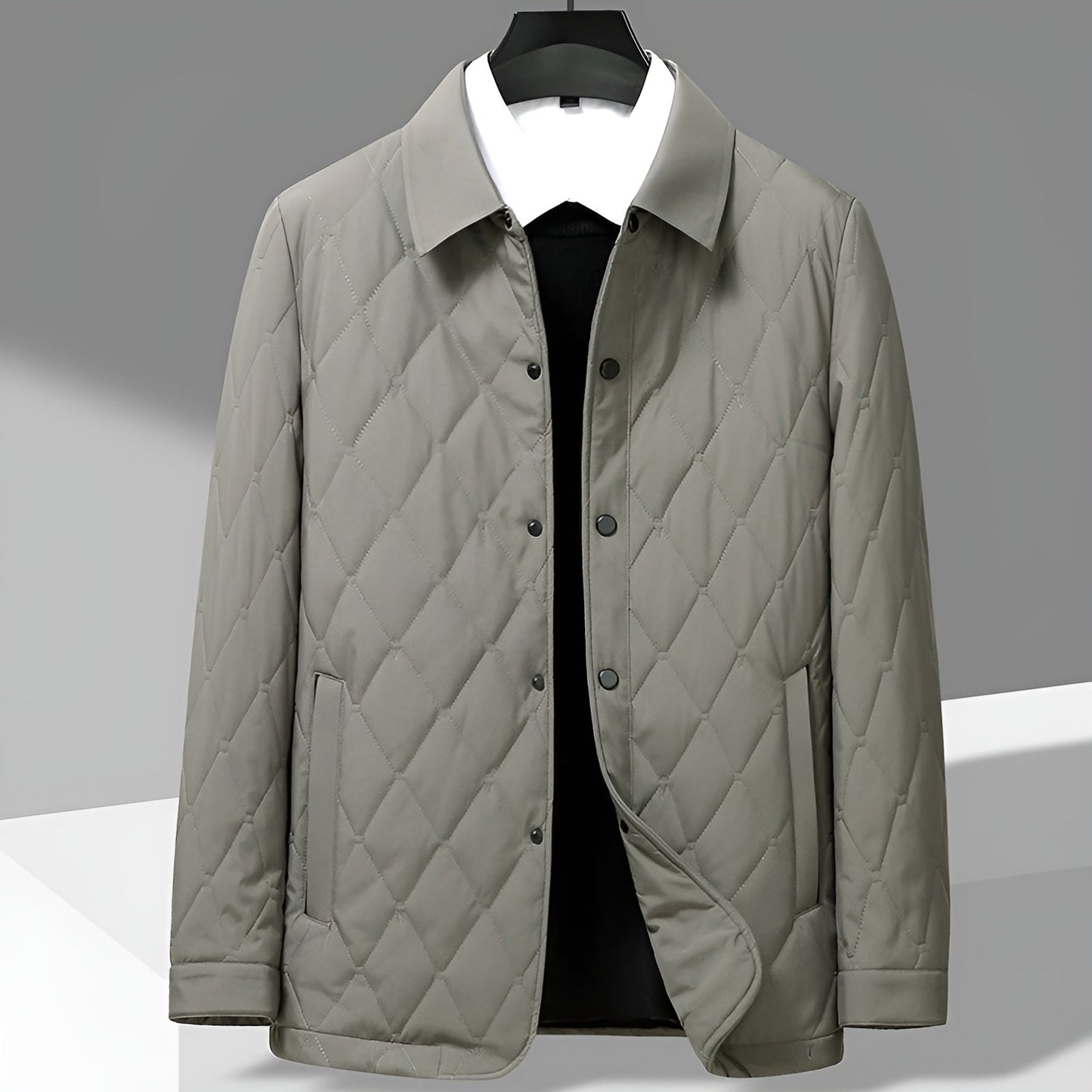 Image of Men's Quilted Button-Down Jacket