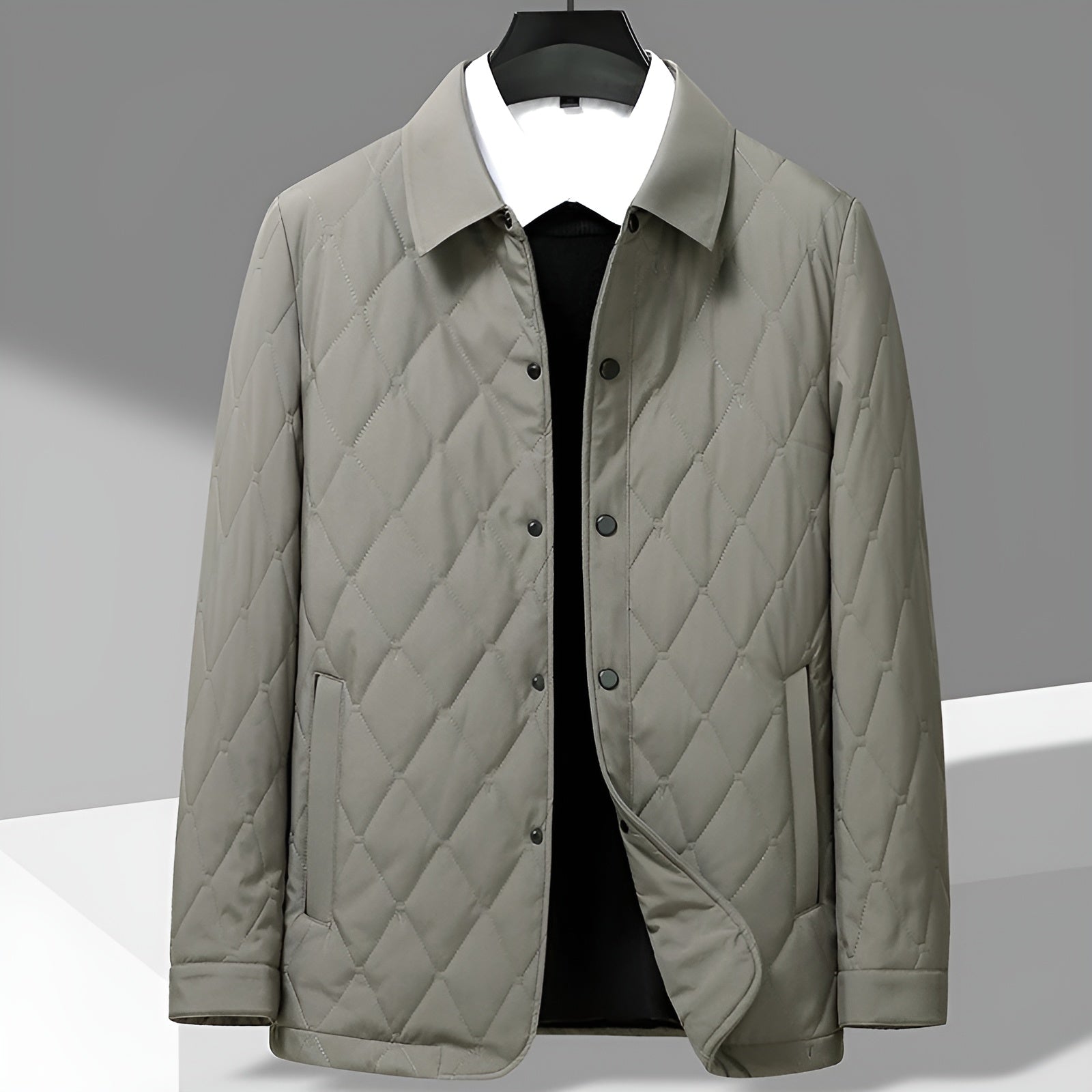 Image of Men's Quilted Button-Down Jacket