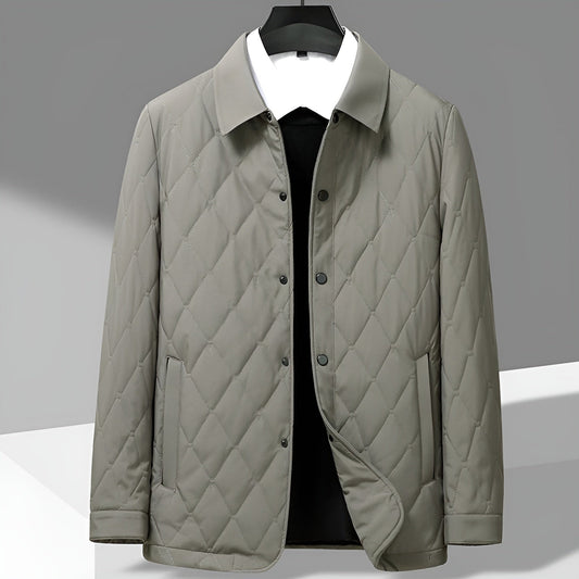 Image of Men's Quilted Button-Down Jacket