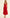 Floral A-Line Midi Dress for Women - Spaghetti Strap Slit - Image 5