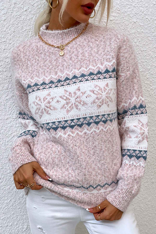 Fair Isle Crew Neck Sweater for Women - Relaxed - Image 1