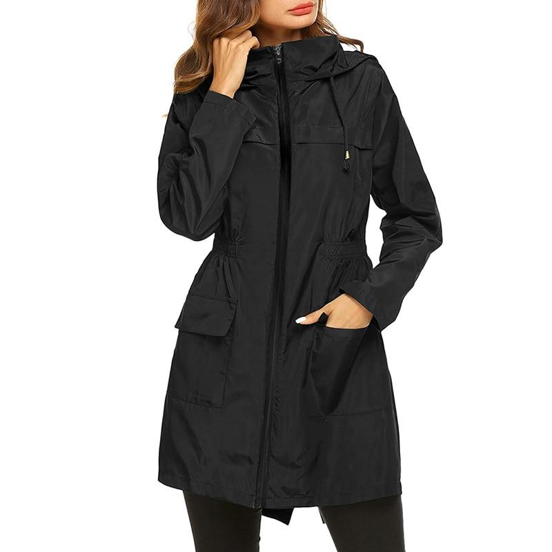 Hooded Anorak Coat for Women - Drawstring Waist - Image 13