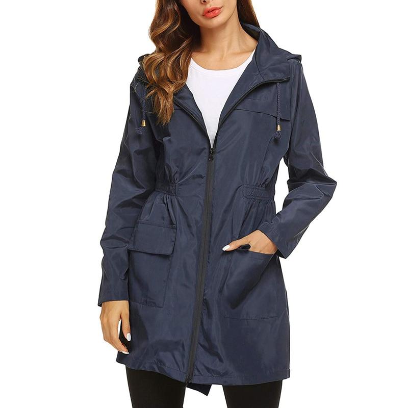 Hooded Anorak Coat for Women - Drawstring Waist - Image 5