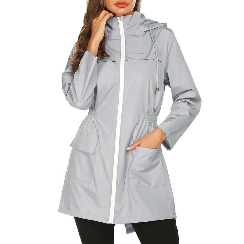 Hooded Anorak Coat for Women - Drawstring Waist - Image 15