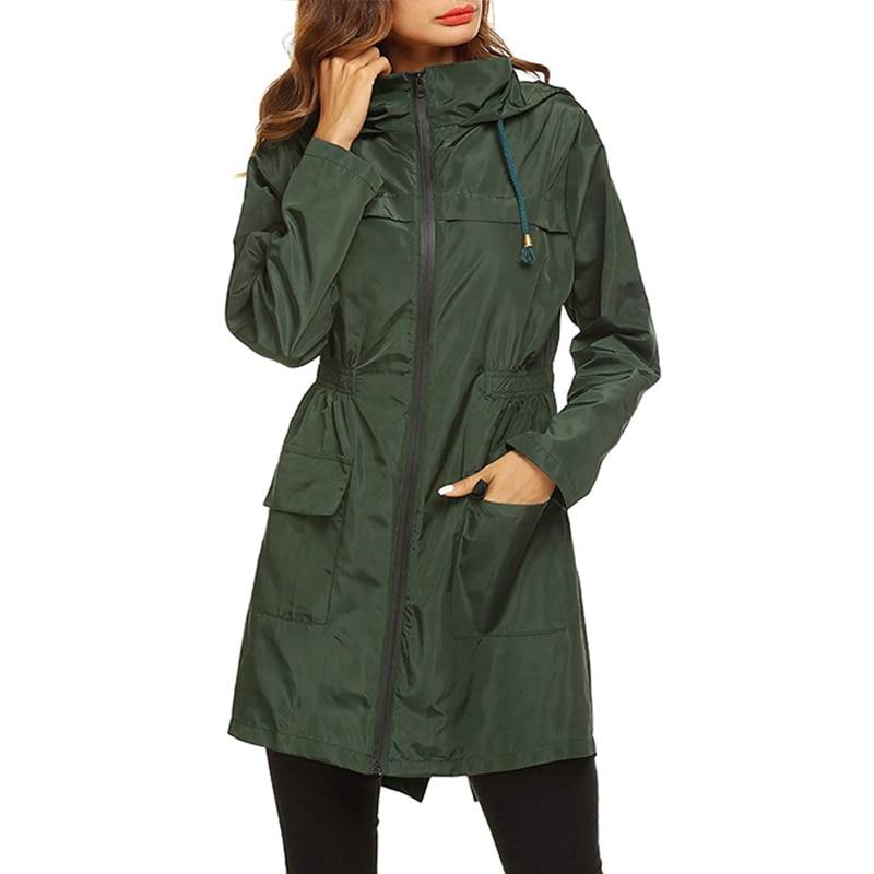 Hooded Anorak Coat for Women - Drawstring Waist - Image 14