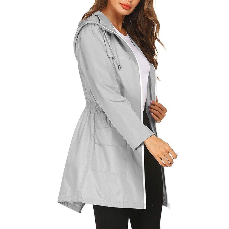 Hooded Anorak Coat for Women - Drawstring Waist - Image 2