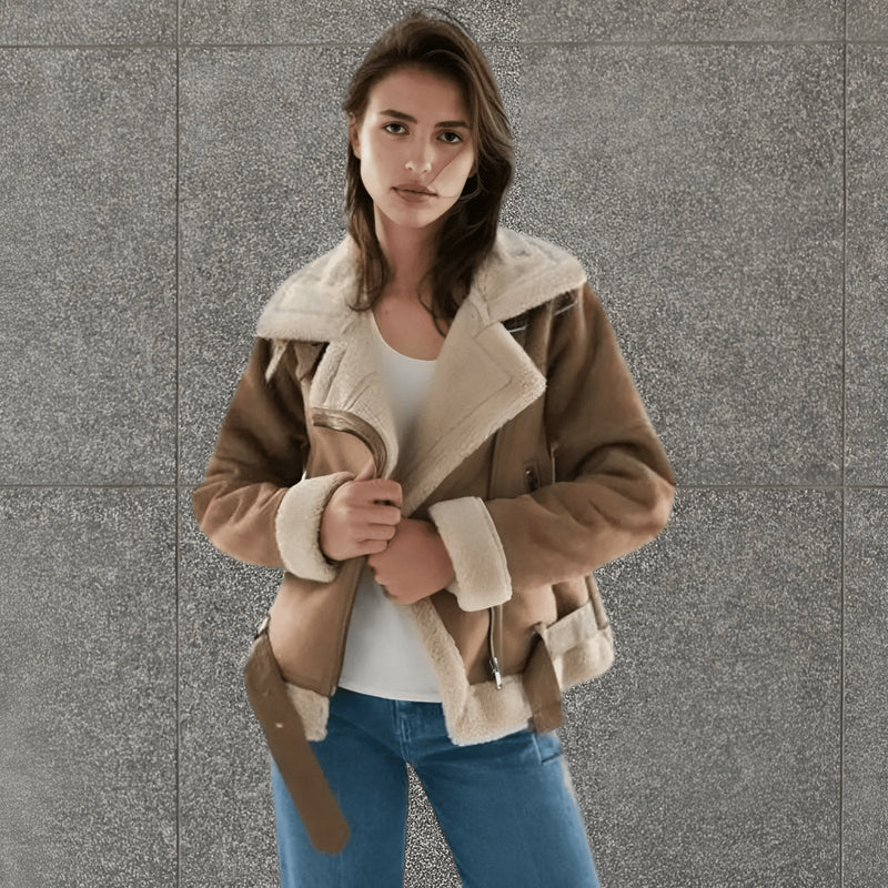 Aviator Jacket for Women - Belted - Image 1