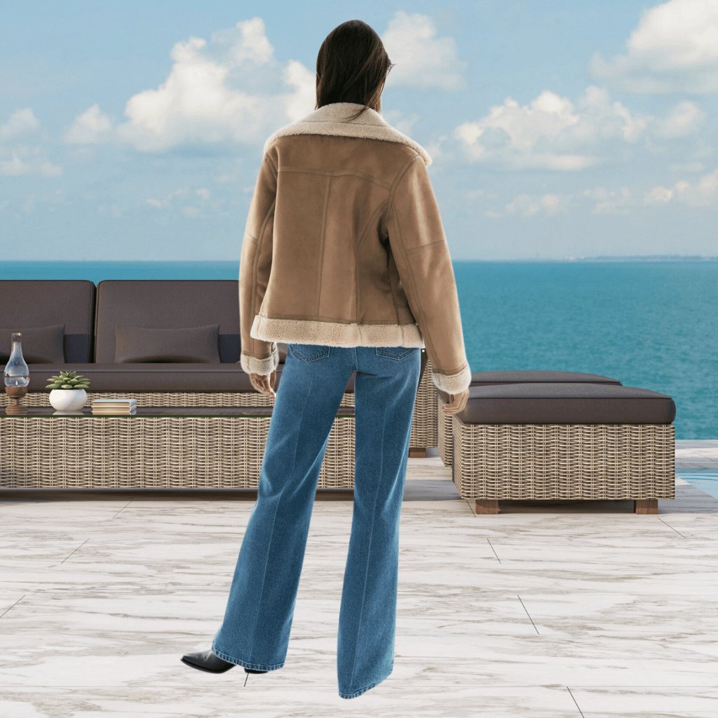 Aviator Jacket for Women - Belted - Image 7