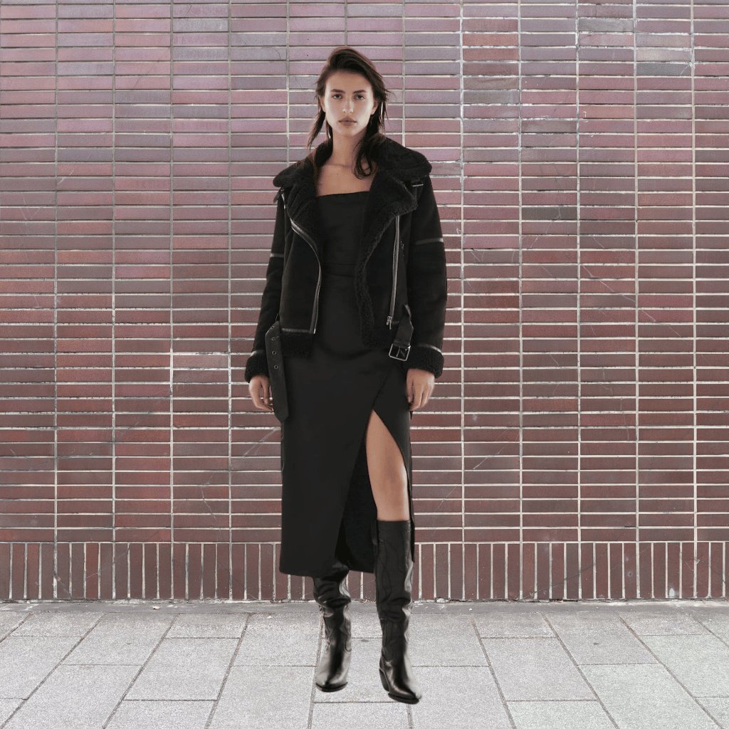 Aviator Jacket for Women - Belted - Image 8