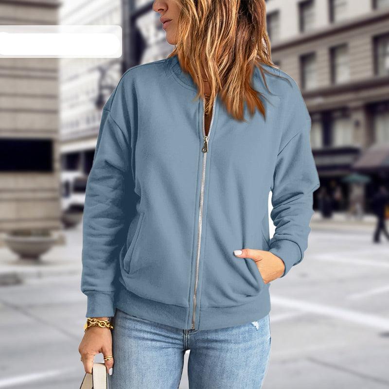 Bomber Jacket for Women - Zip-Up Jacket - Image 2