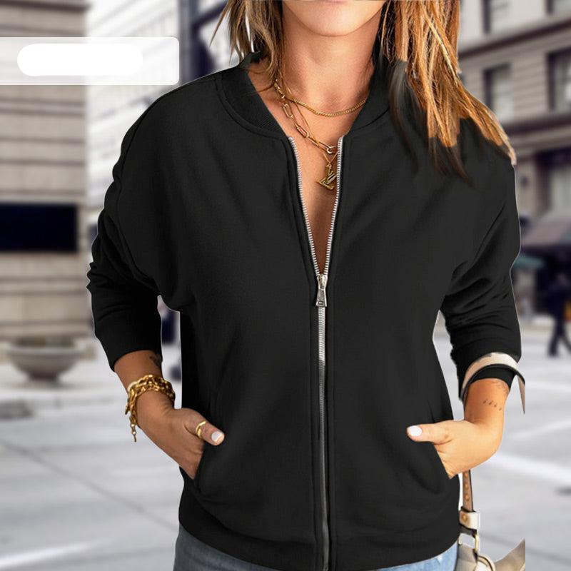 Bomber Jacket for Women - Zip-Up Jacket - Image 6