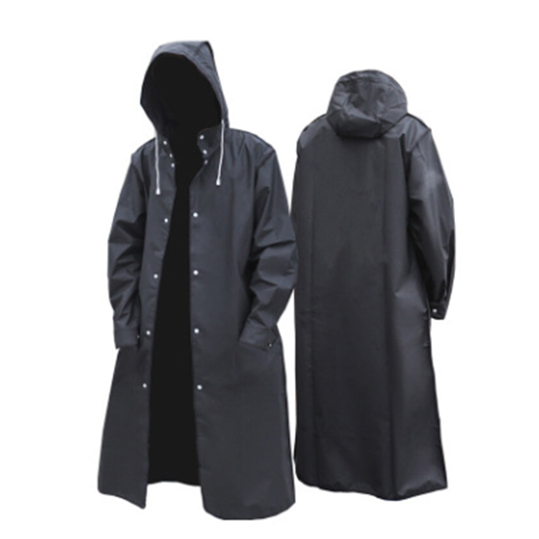 Hooded Long Coat for Men - Button Front - Image 6