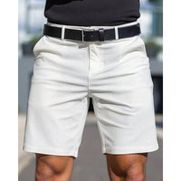 Flat Front Casual Shorts for men - Mid-Length - Belt Loops Side Pockets - Image 1