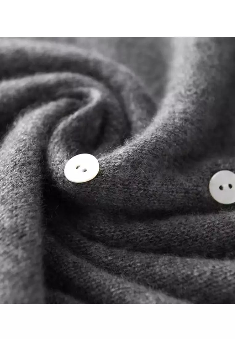 Button-Front Cardigan Sweater for Women - Long Sleeve - Image 3