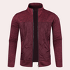 Quilted Full Zip Jacket for Men - Stand Collar - Image 1