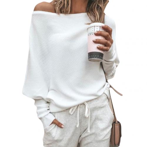 Off the Shoulder Sweater for Women - Long Sleeve - Image 3