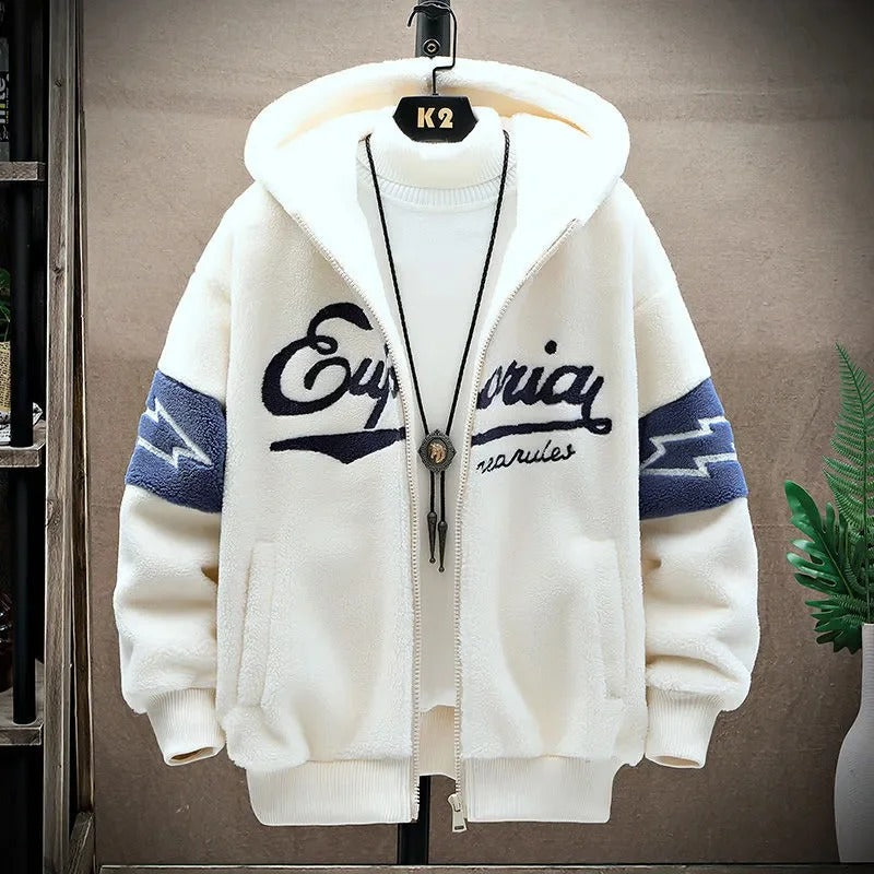 Hooded Graphic Jacket for Men - Zip-Up - Image 1