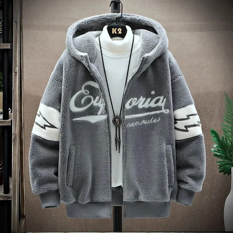 Hooded Graphic Jacket for Men - Zip-Up - Image 3