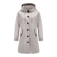 Hooded A-Line Coat for Women - Button Front - Image 4