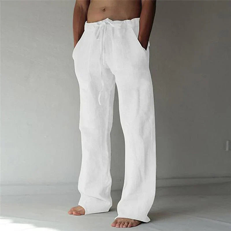 Loose Fit Drawstring Pants for Men - Wide Leg Casual - Image 1