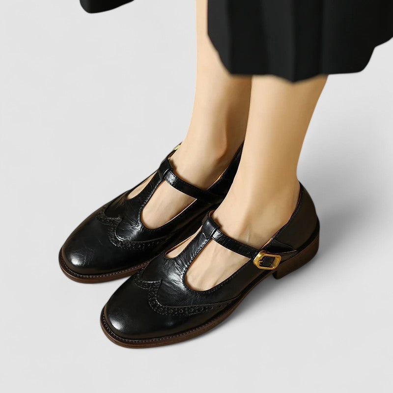 Image of Women's Buckle Strap Mary Jane Shoes