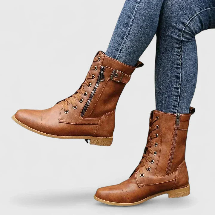 Image of Women's Lace-Up Mid-Calf Boots