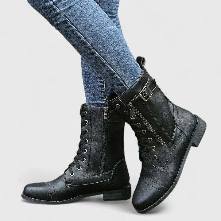 Image of Women's Lace-Up Mid-Calf Boots