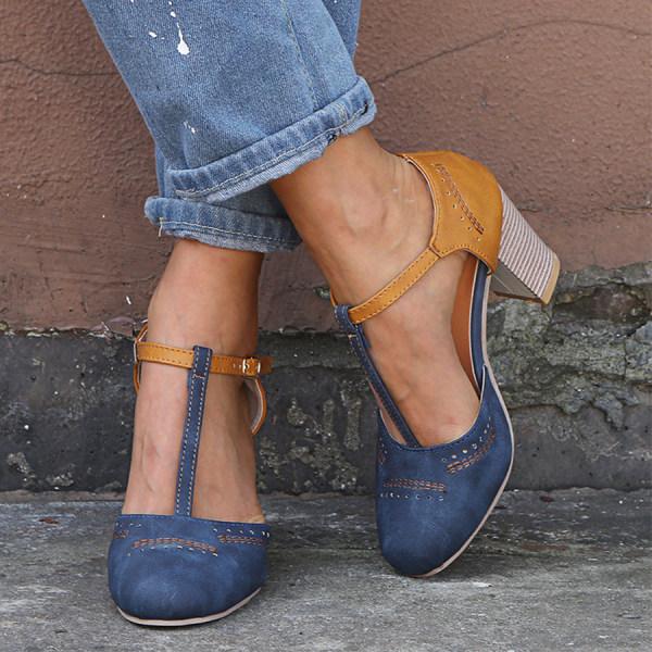 Image of Women's T-Strap Block Heels