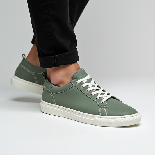 Lace-up Sneakers for Men - Low Top - Image 1