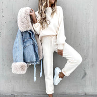 Lounge Sweater Set for Women - Drawstring Waist - Image 8