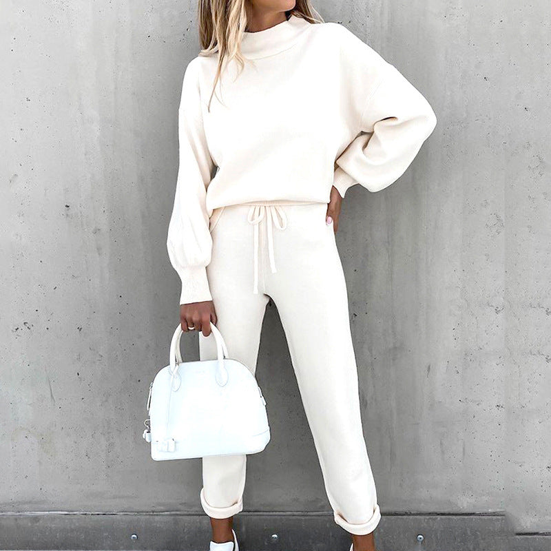Lounge Sweater Set for Women - Drawstring Waist - Image 1